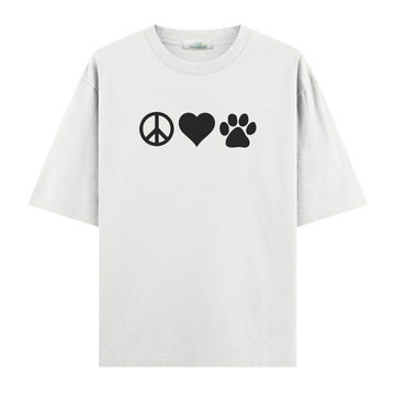 Peace,Love Paws - Oversize T-shirt