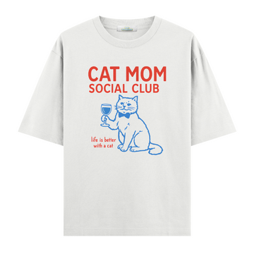 Cat Mom Social Club - Oversize T-shirt