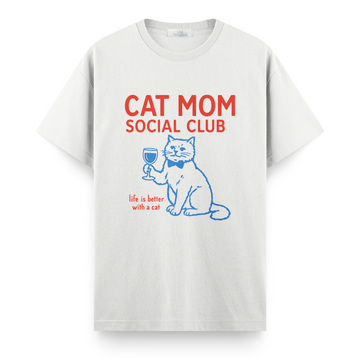 Cat Mom Social Club - Regular T-shirt