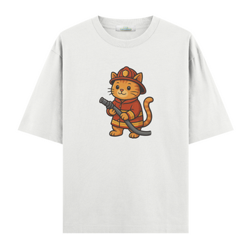 Fireman Cat - Oversize T-shirt