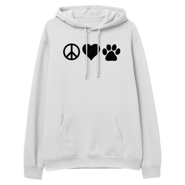 Peace,Love Paws - Regular Hoodie
