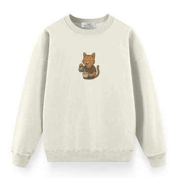 Barista Cat - Premium Oversize Sweatshirt