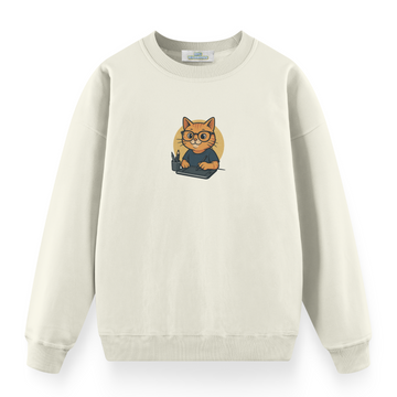 Graphic Designer Cat - Premium Oversize Sweatshirt