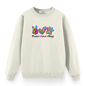 Peace,Love,Dogs - Premium Oversize Sweatshirt