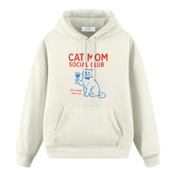 Cat Mom Social Club - Premium Oversize Hoodie