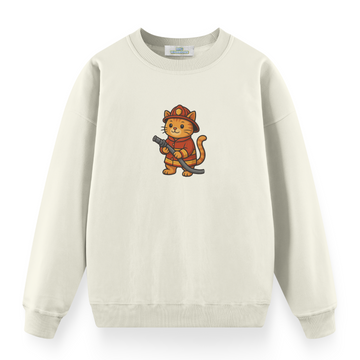 Fireman Cat - Premium Oversize Sweatshirt