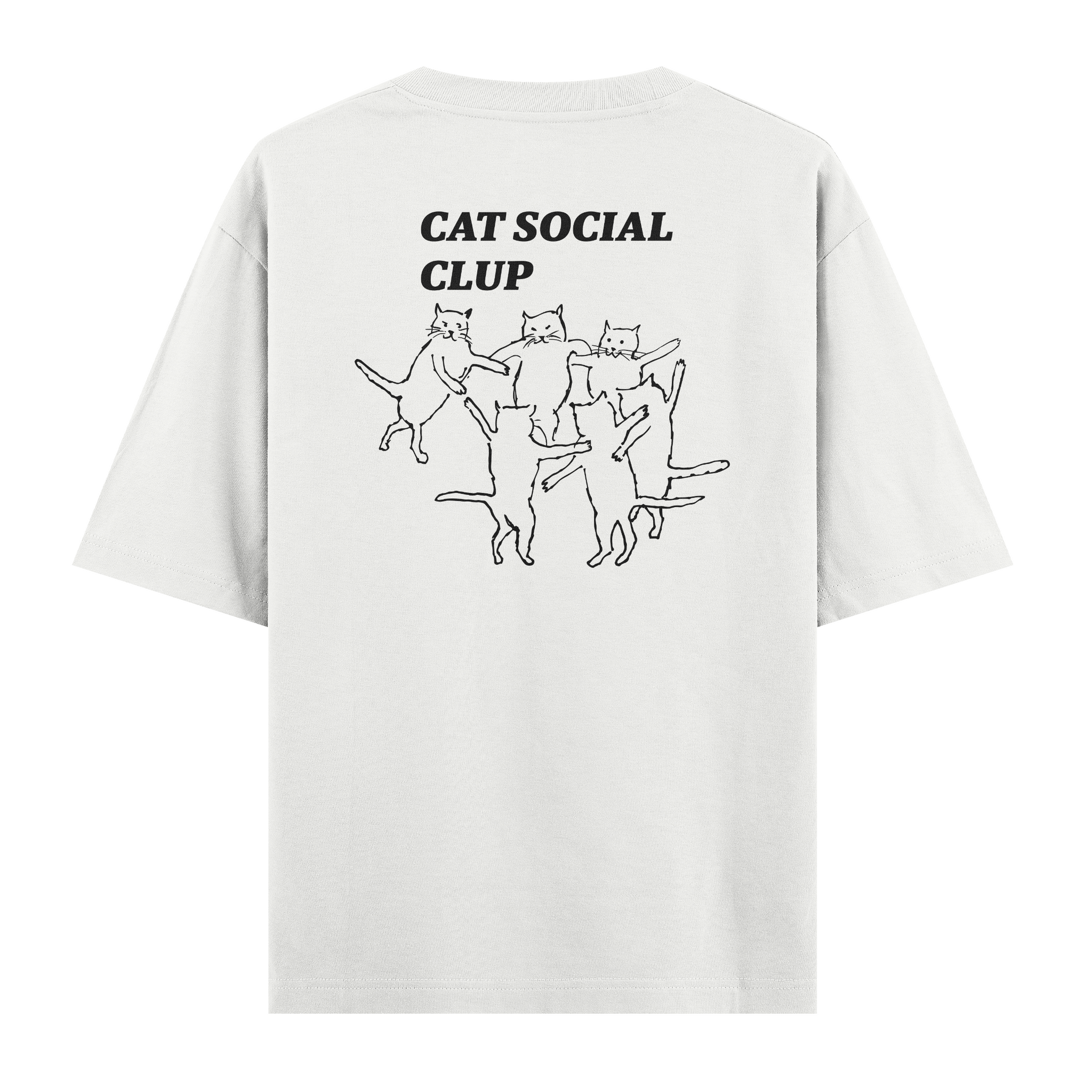 Cat Socıal Clup - Oversize T-shirt