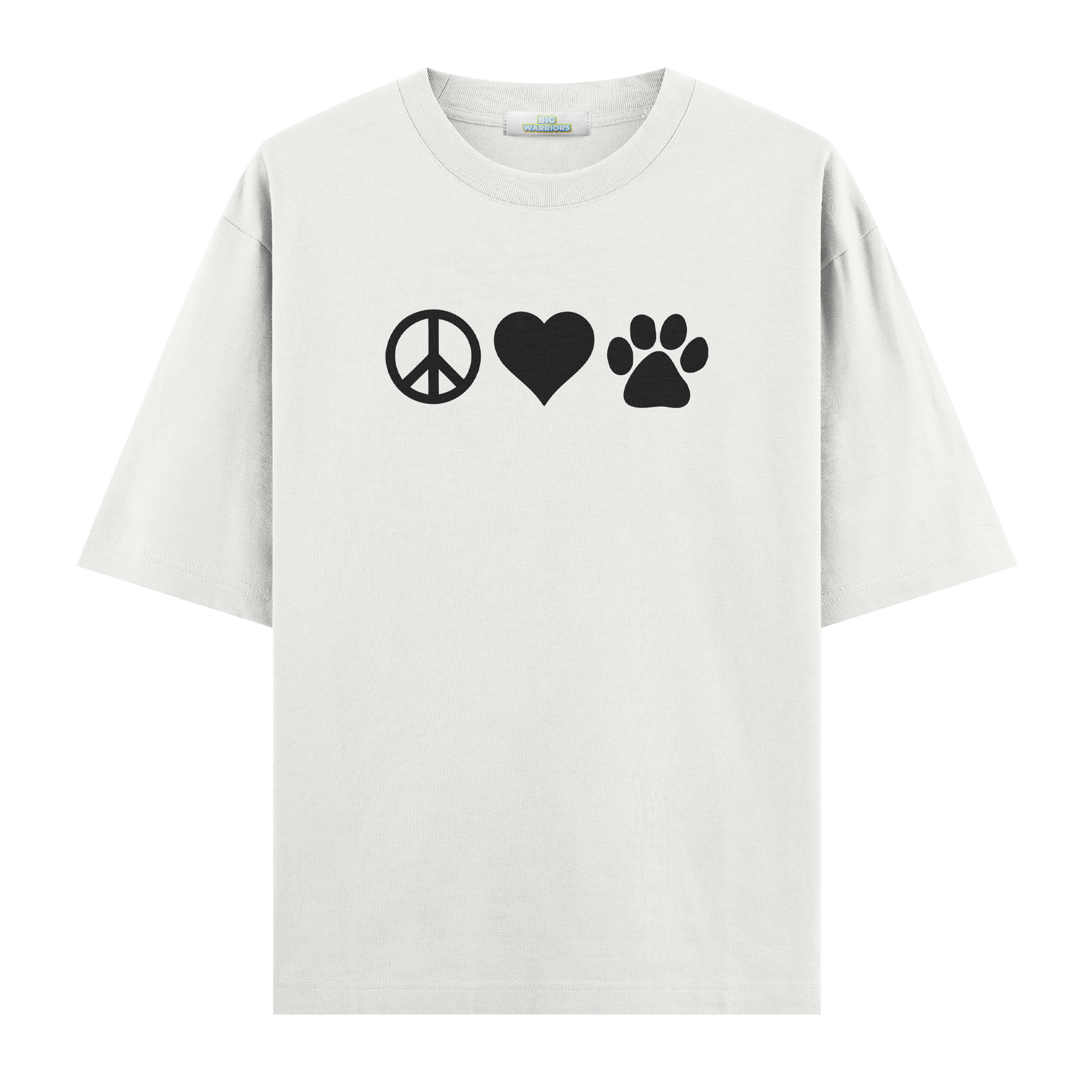 Peace,Love Paws - Oversize T-shirt