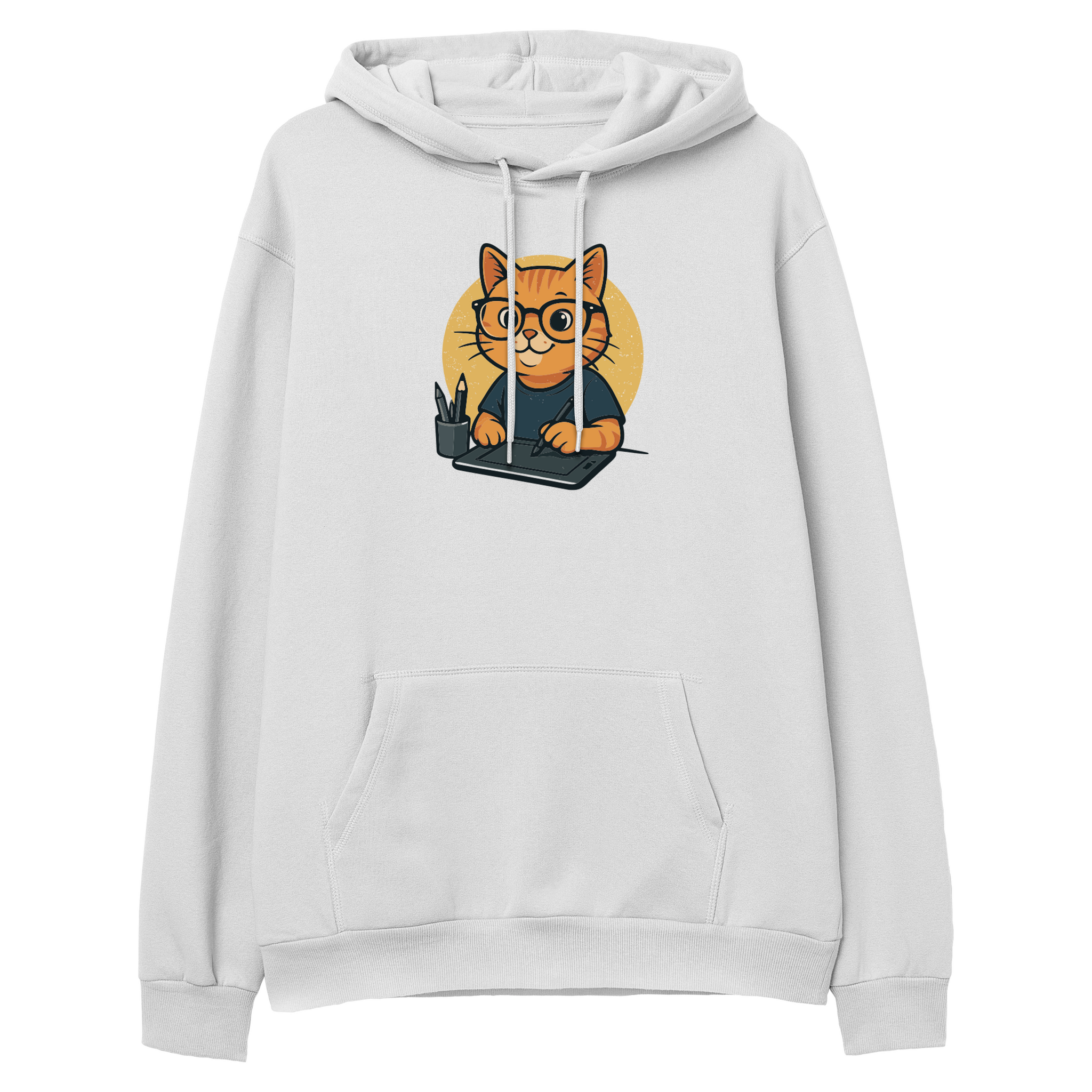 Graphic Designer Cat - Regular Hoodie