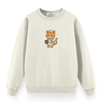 Nurse Cat - Premium Oversize Sweatshirt