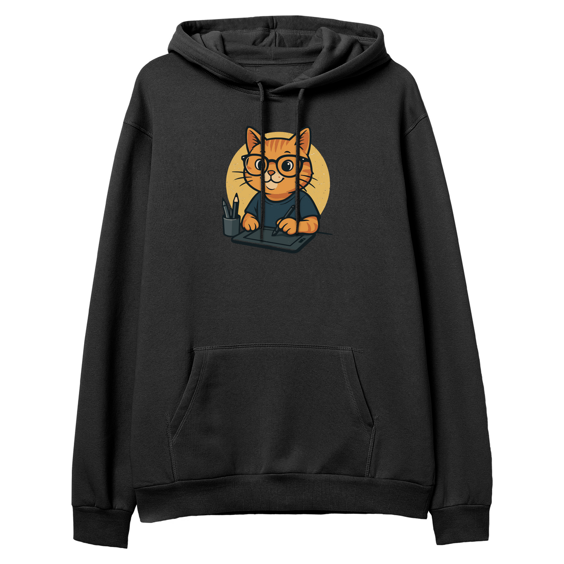 Graphic Designer Cat - Regular Hoodie